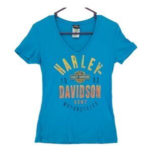 Harley Davidson XS V-neck Black Widow T-shirt